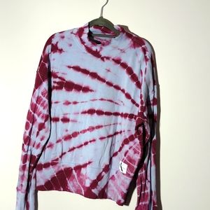 Calvin Klein Womens Maroon mock neck XL